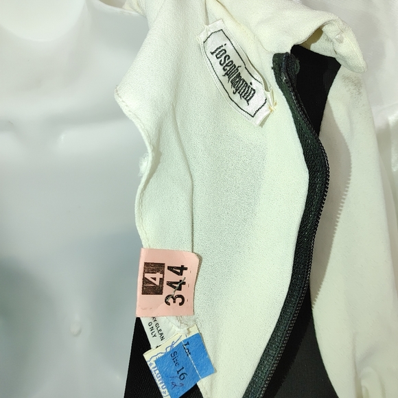 Vintage Joseph Magnum 60's long plaid dress L - Picture 4 of 5